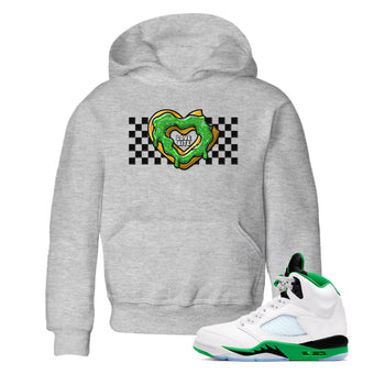 5s Lucky Green shirt to match jordans Love Bite sneaker tees Air Jordan 5 Lucky Green SNRT sneaker release tees baby toddler Heather Grey 1 cotton Shirt