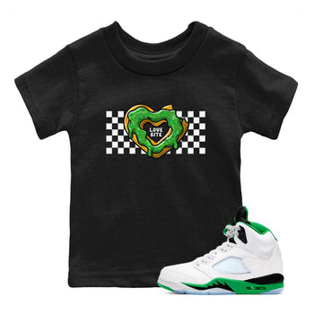 5s Lucky Green shirt to match jordans Love Bite sneaker tees Air Jordan 5 Lucky Green SNRT sneaker release tees baby toddler Black 1 cotton Shirt