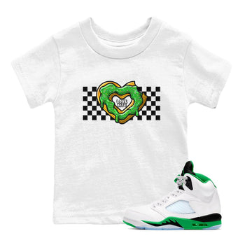 5s Lucky Green shirt to match jordans Love Bite sneaker tees Air Jordan 5 Lucky Green SNRT sneaker release tees baby toddler White 1 cotton Shirt