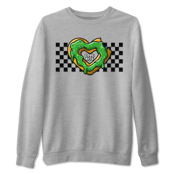 5s Lucky Green shirt to match jordans Love Bite sneaker tees Air Jordan 5 Lucky Green SNRT Sneaker Release Tees unisex cotton Heather Grey 2 crew neck shirt