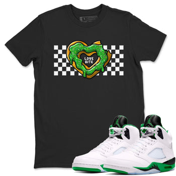 5s Lucky Green shirt to match jordans Love Bite sneaker tees Air Jordan 5 Lucky Green SNRT Sneaker Release Tees unisex cotton Black 1 crew neck shirt