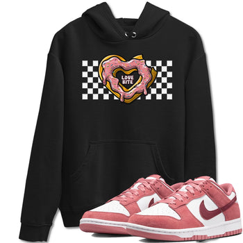 Dunk Valentine's Day shirt to match jordans Love Bite sneaker tees Dunks Valentine's Day SNRT sneaker Release Tees unisex cotton Black 1 crew neck shirt