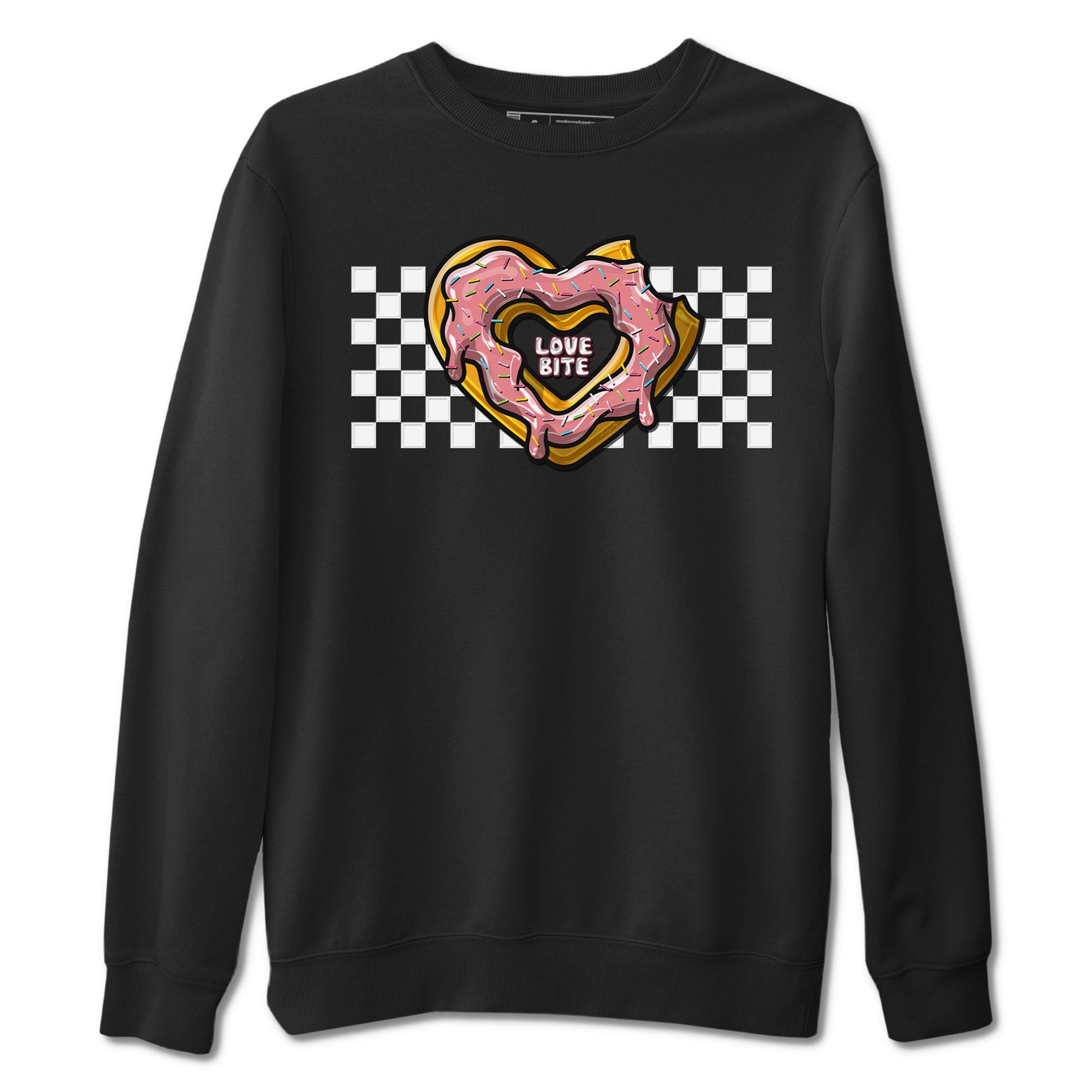 Dunk Valentine's Day shirt to match jordans Love Bite sneaker tees Dunks Valentine's Day SNRT sneaker Release Tees unisex cotton Black 2 crew neck shirt