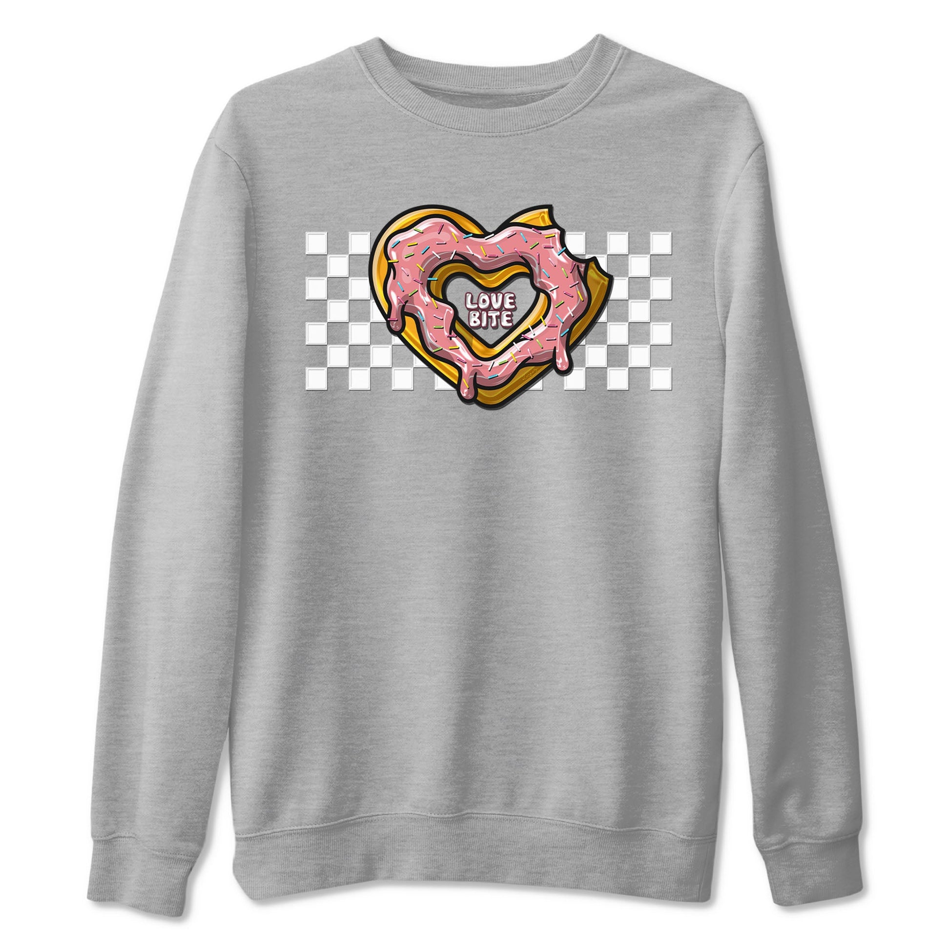 Dunk Valentine's Day shirt to match jordans Love Bite sneaker tees Dunks Valentine's Day SNRT sneaker Release Tees unisex cotton Heather Grey 2 crew neck shirt