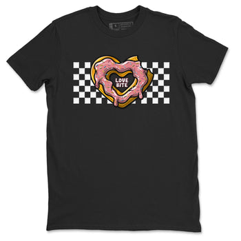 Dunk Valentine's Day shirt to match jordans Love Bite sneaker tees Dunks Valentine's Day SNRT sneaker Release Tees unisex cotton Black 2 crew neck shirt