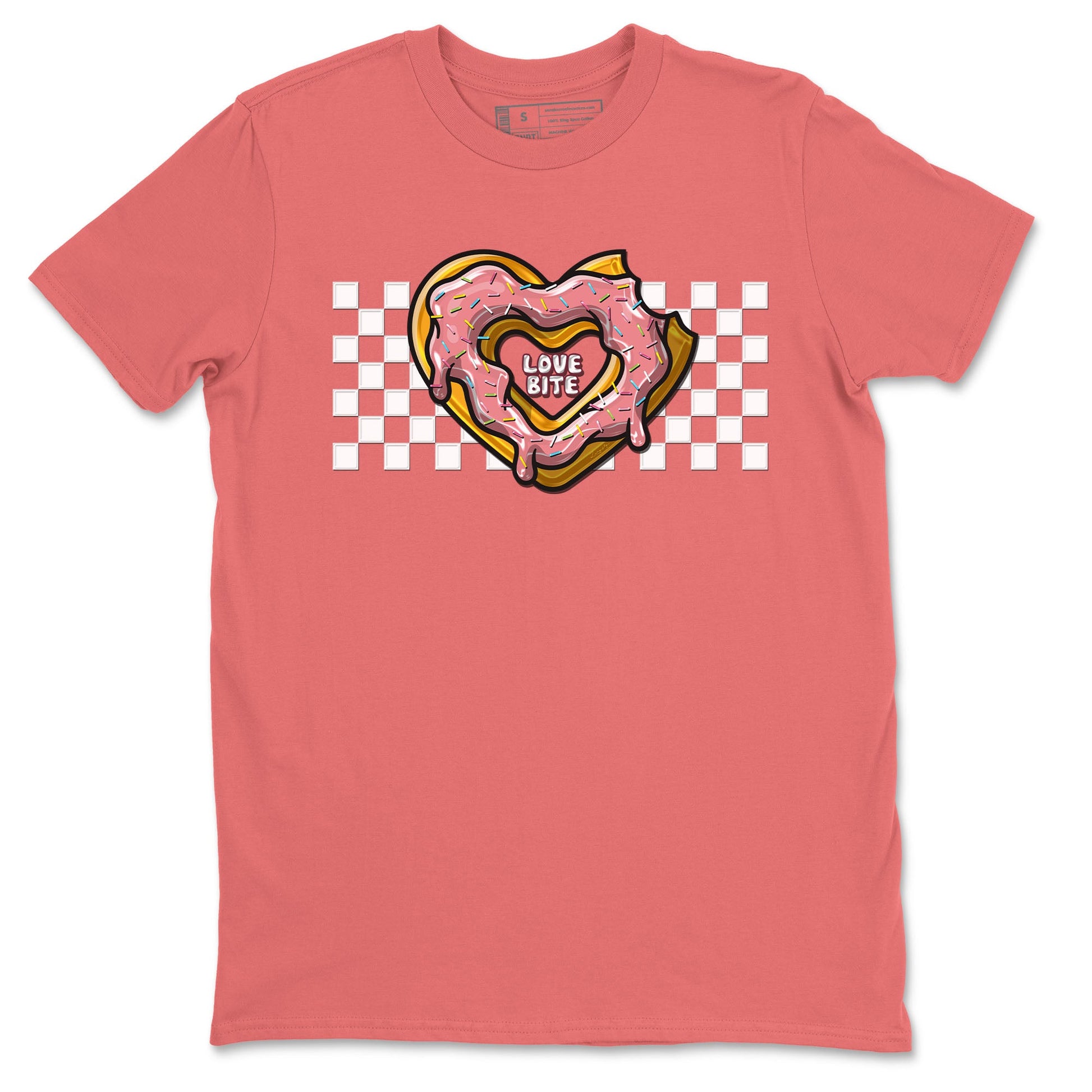 Dunk Valentine's Day shirt to match jordans Love Bite sneaker tees Dunks Valentine's Day SNRT sneaker Release Tees unisex cotton Coral 2 crew neck shirt