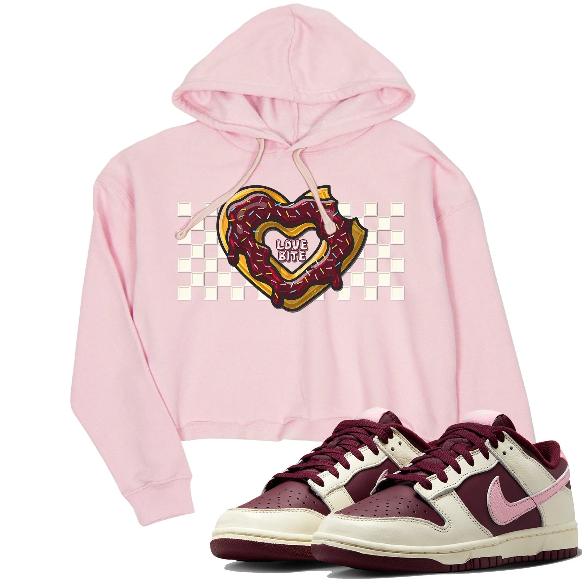 Dunk Valentines Day Sneaker Match Tees Love Bite Sneaker Tees Nike Dunk Valentine's Day Sneaker SNRT Sneaker Tees Women's Shirts