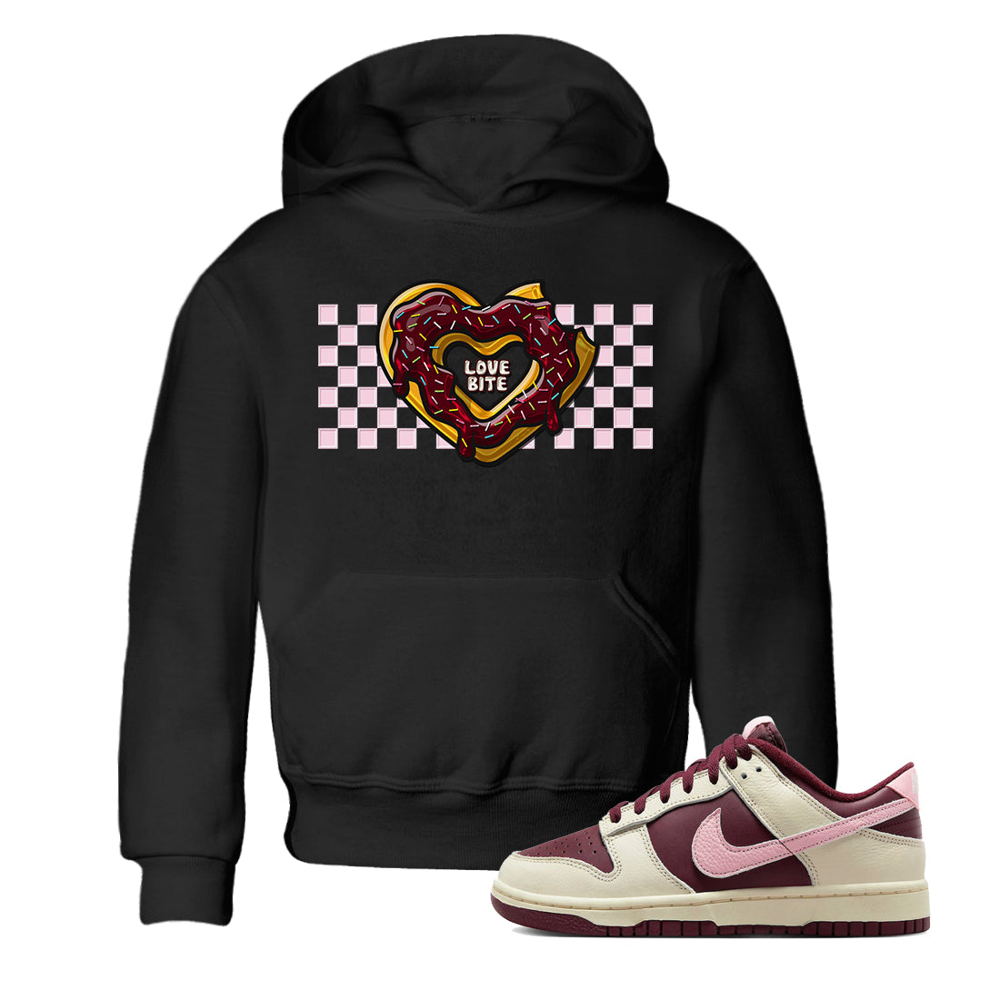 Dunk Valentines Day Sneaker Match Tees Love Bite Sneaker Tees Nike Dunk Valentine's Day Sneaker SNRT Sneaker Tees Kids Shirts