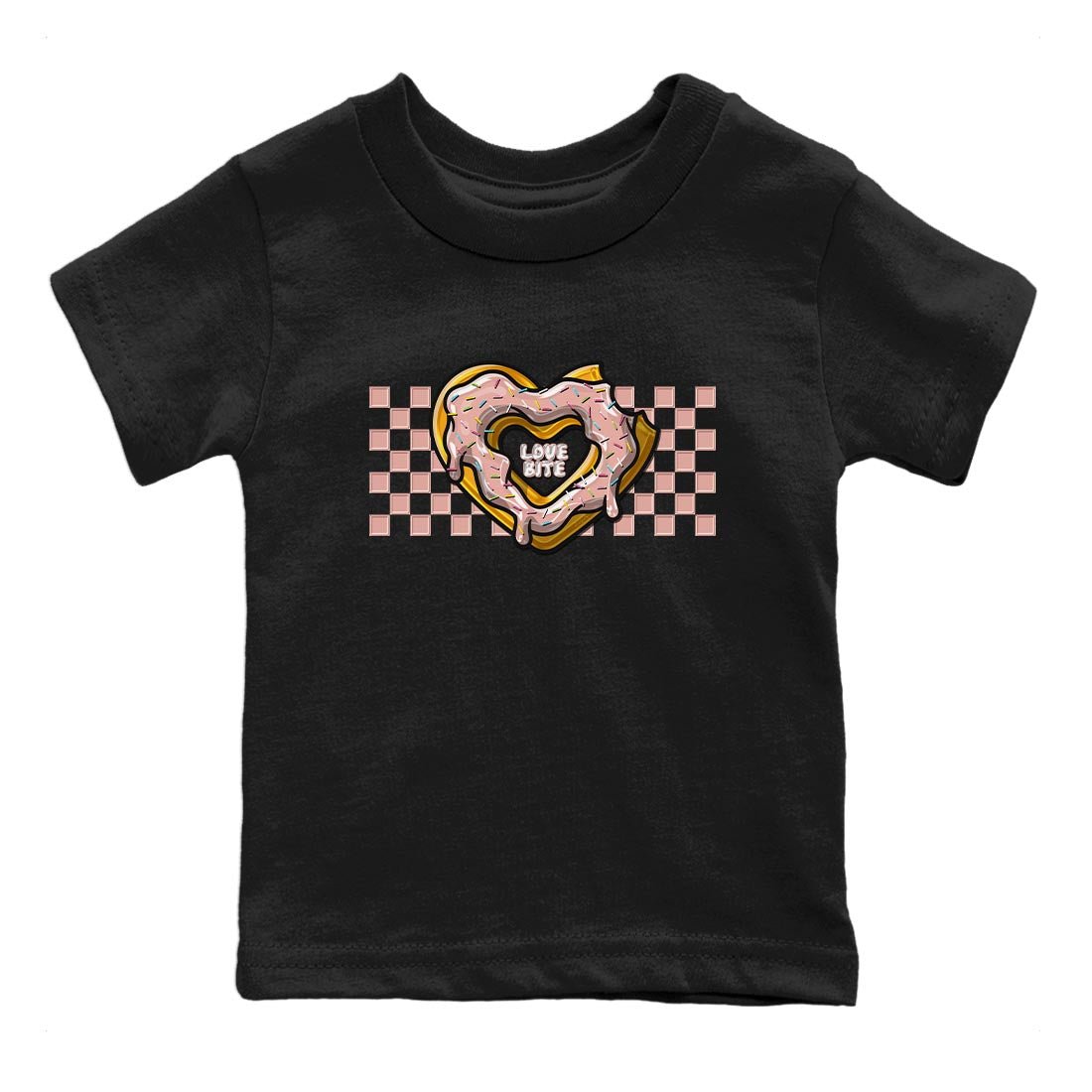 Nike Dunks Low Rose Whisper shirt to match jordans Love Bite sneaker tees Nike Dunk Rose Whisper SNRT Sneaker Release Tees Baby Toddler Black 2 T-Shirt