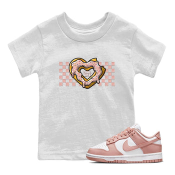 Nike Dunks Low Rose Whisper shirt to match jordans Love Bite sneaker tees Nike Dunk Rose Whisper SNRT Sneaker Release Tees Baby Toddler White 1 T-Shirt
