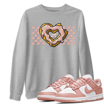 Nike Dunks Low Rose Whisper shirt to match jordans Love Bite sneaker tees Nike Dunk Rose Whisper SNRT Sneaker Release Tees Unisex Heather Grey 1 T-Shirt