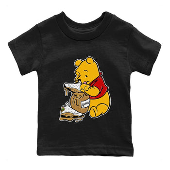 Jordan Retro 13 Wheat Sneaker Matching Tee Love Honey Sneaker Tees Air Jordan 13 Wheat Sneaker Release Tees Kids Shirts Black 2