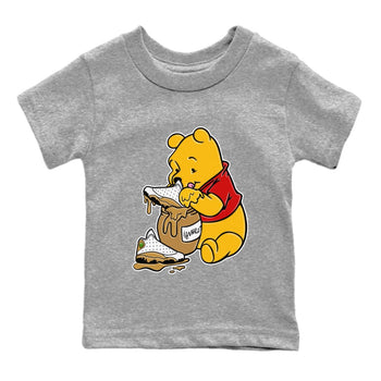 Jordan Retro 13 Wheat Sneaker Matching Tee Love Honey Sneaker Tees Air Jordan 13 Wheat Sneaker Release Tees Kids Shirts Heather Grey 2