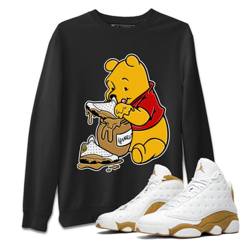 Jordan Retro 13 Wheat Sneaker Matching Tee Love Honey Sneaker Tees Air Jordan 13 Wheat Sneaker Release Tees Unisex Shirts Black 1