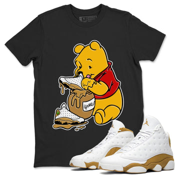 Jordan Retro 13 Wheat Sneaker Matching Tee Love Honey Sneaker Tees Air Jordan 13 Wheat Sneaker Release Tees Unisex Shirts Black 1