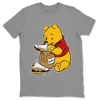 Jordan Retro 13 Wheat Sneaker Matching Tee Love Honey Sneaker Tees Air Jordan 13 Wheat Sneaker Release Tees Unisex Shirts Heather Grey 2