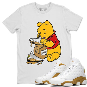 Jordan Retro 13 Wheat Sneaker Matching Tee Love Honey Sneaker Tees Air Jordan 13 Wheat Sneaker Release Tees Unisex Shirts White 1