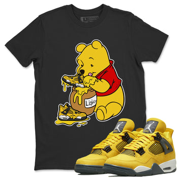 Jordan 4 Lightning Sneaker Match Tees Love Honey Sneaker Tees Jordan 4 Lightning Sneaker Release Tees Unisex Shirts