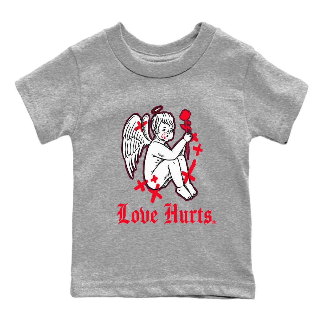 AF1 Layers Of Love Shirt To Match Jordans Love Hurts Streetwear Fashion Air Force 1 Layers Of Love Valentine's Day Design Tee SNRT sneaker release tees baby toddler Heather Grey 2 cotton Shirt