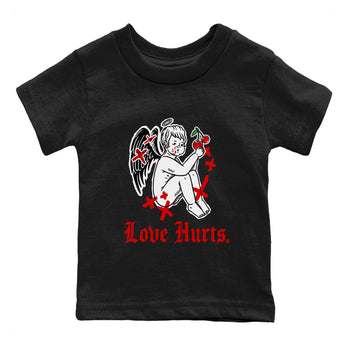 Jordan 12 Cherry shirt to match jordans Love Hurts sneaker release tees Air Jordan 12 Cherry SNRT Sneaker Tees Baby Toddler Black 2 T-Shirt