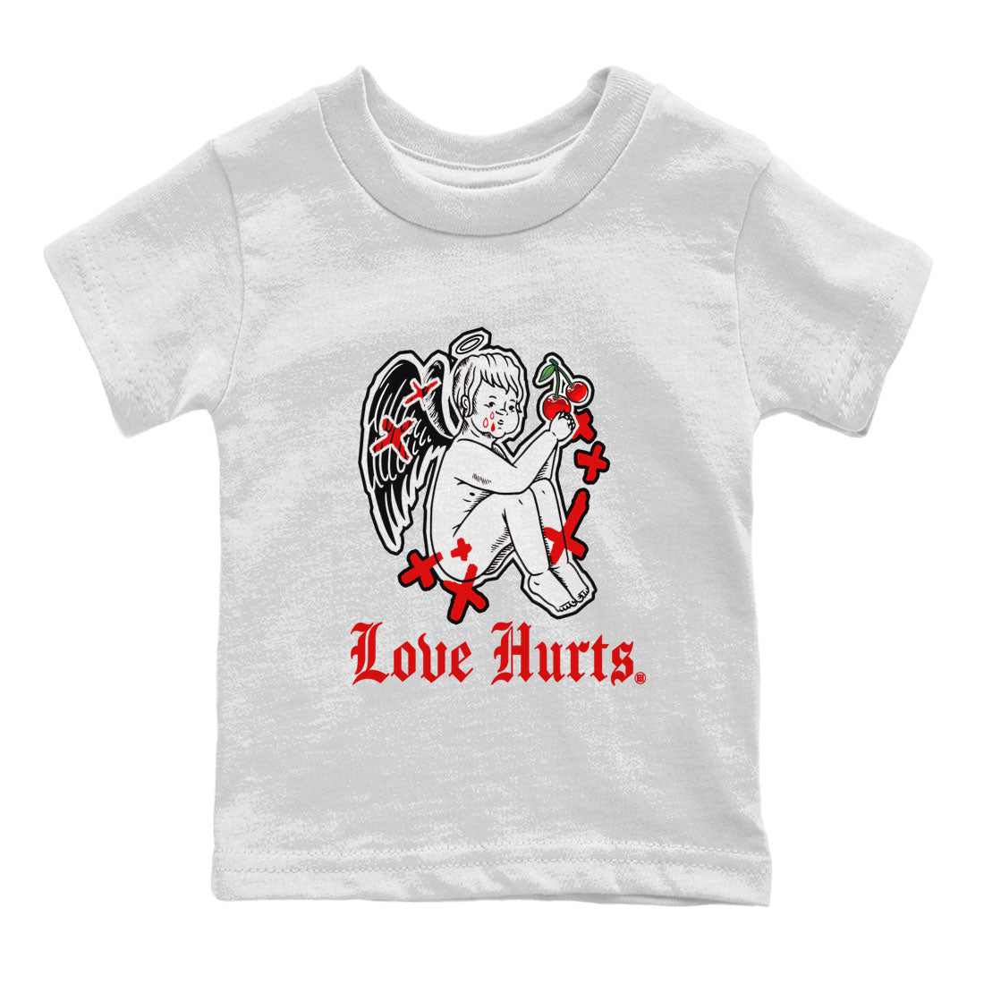Jordan 12 Cherry shirt to match jordans Love Hurts sneaker release tees Air Jordan 12 Cherry SNRT Sneaker Tees Baby Toddler White 2 T-Shirt