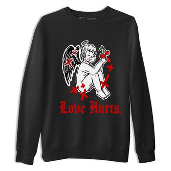 Jordan 12 Cherry shirt to match jordans Love Hurts sneaker release tees Air Jordan 12 Cherry SNRT Sneaker Tees Unisex Streetwear Clothing Black 2 T-Shirt