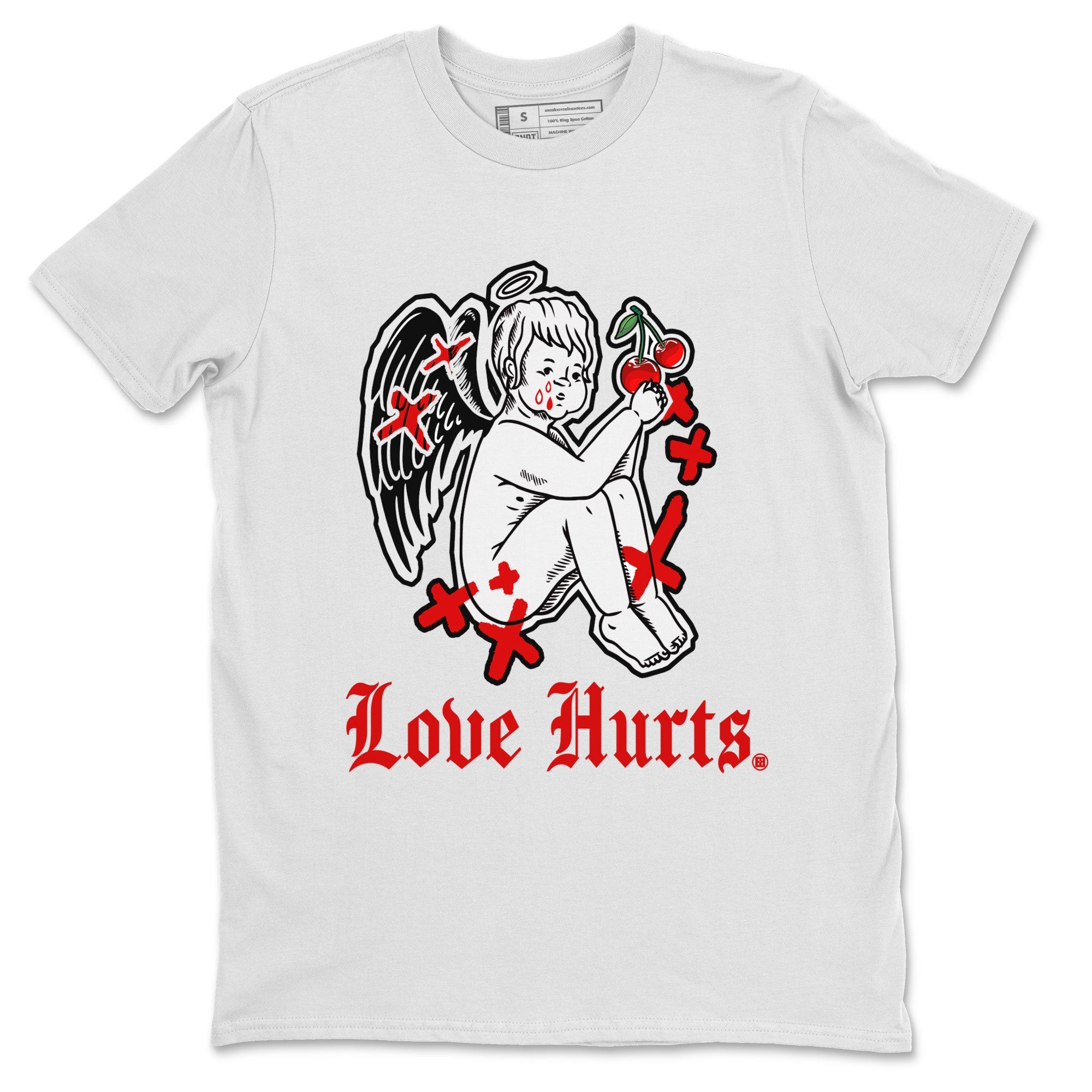 Jordan 12 Cherry shirt to match jordans Love Hurts sneaker release tees Air Jordan 12 Cherry SNRT Sneaker Tees Unisex Streetwear Clothing White 2 T-Shirt