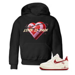 Air Force 1 Valentines Day Sneaker Match Tees Love Is Pain Sneaker Tees Air Force 1 Valentines Day Sneaker Release Tees Kids Shirts