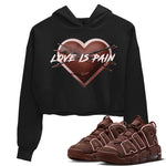 Air More Uptempo Valentines Day Sneaker Match Tees Love is Pain Sneaker Tees Air More Uptempo Valentines Day Sneaker Release Tees Women's Shirts