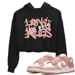 Dunks Low Rose Whisper shirt to match jordans Love Kills sneaker tees Dunk Rose Whisper SNRT Sneaker Release Tees Black 1 Crop T-Shirt