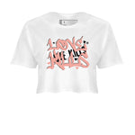 Dunks Low Rose Whisper shirt to match jordans Love Kills sneaker tees Dunk Rose Whisper SNRT Sneaker Release Tees White 2 Crop T-Shirt