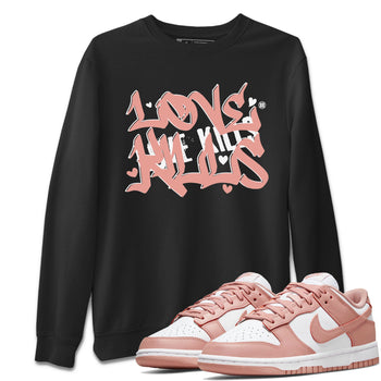 Dunks Low Rose Whisper shirt to match jordans Love Kills sneaker tees Dunk Rose Whisper SNRT Sneaker Release Tees Unisex Black 1 T-Shirt