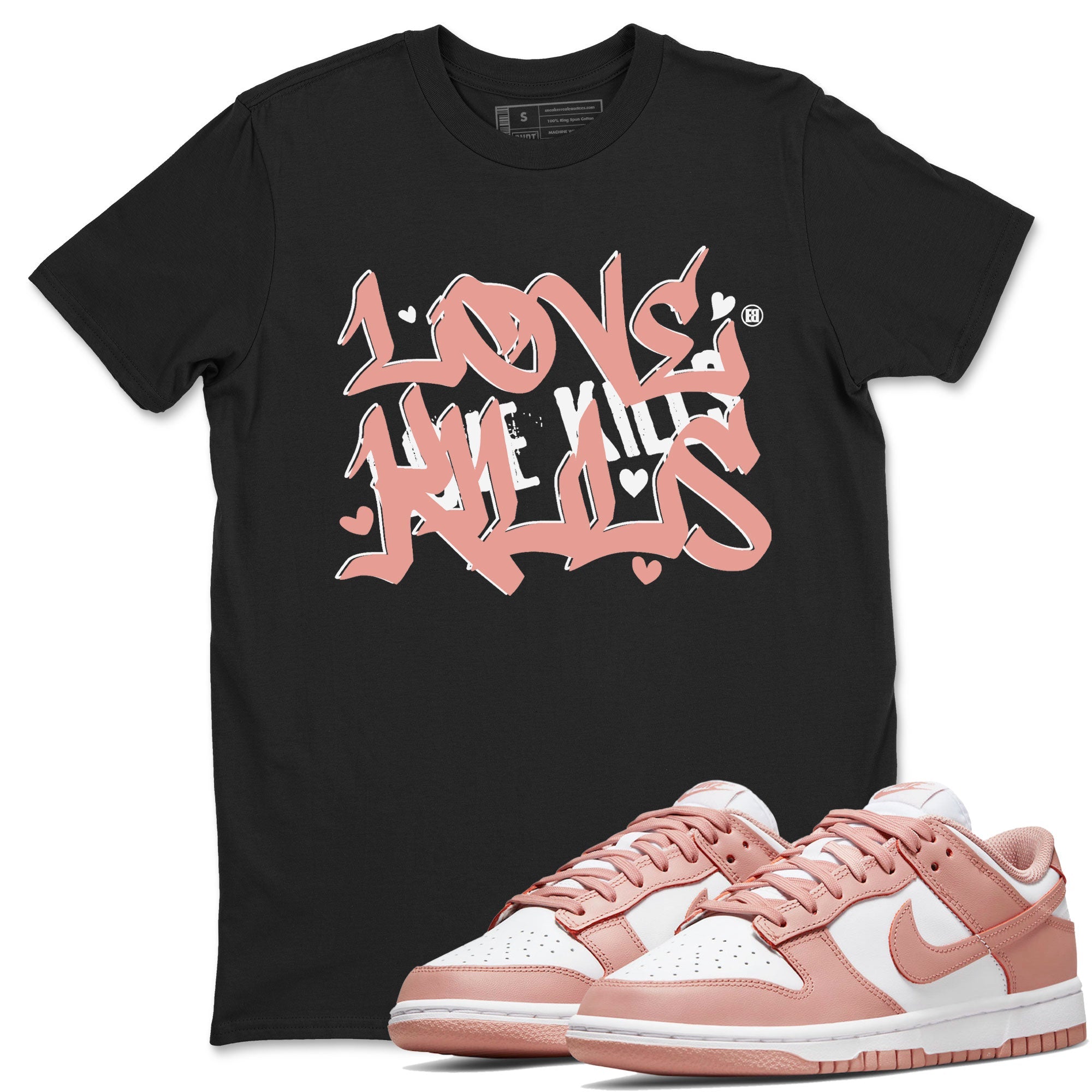 Dunks Low Rose Whisper shirt to match jordans Love Kills sneaker tees Dunk Rose Whisper SNRT Sneaker Release Tees Unisex Black 1 T-Shirt