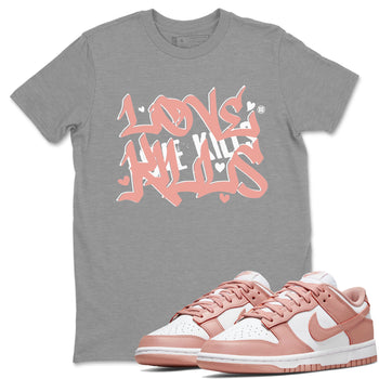 Dunks Low Rose Whisper shirt to match jordans Love Kills sneaker tees Dunk Rose Whisper SNRT Sneaker Release Tees Unisex Heather Grey 1 T-Shirt