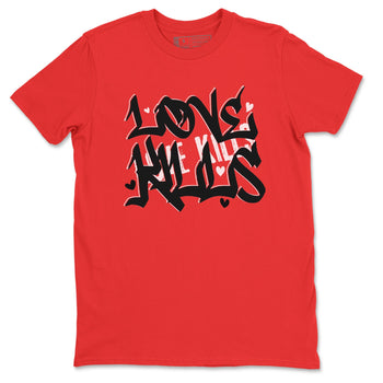 Jordan 1 Bred Patent Sneaker Match Tees Love Kills Sneaker Tees Jordan 1 Bred Patent Sneaker Release Tees Unisex Shirts