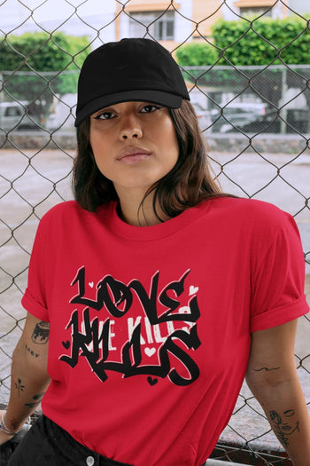Jordan 1 Bred Patent Sneaker Match Tees Love Kills Sneaker Tees Jordan 1 Bred Patent Sneaker Release Tees Unisex Shirts