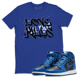 Jordan 1 Dark Marina Blue Sneaker Match Tees Love Kills Sneaker Tees Jordan 1 Dark Marina Blue Sneaker Release Tees Unisex Shirts