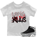 Jordan 9 Particle Grey Sneaker Match Tees Love Kills Sneaker Tees Jordan 9 Particle Grey Sneaker Release Tees Kids Shirts