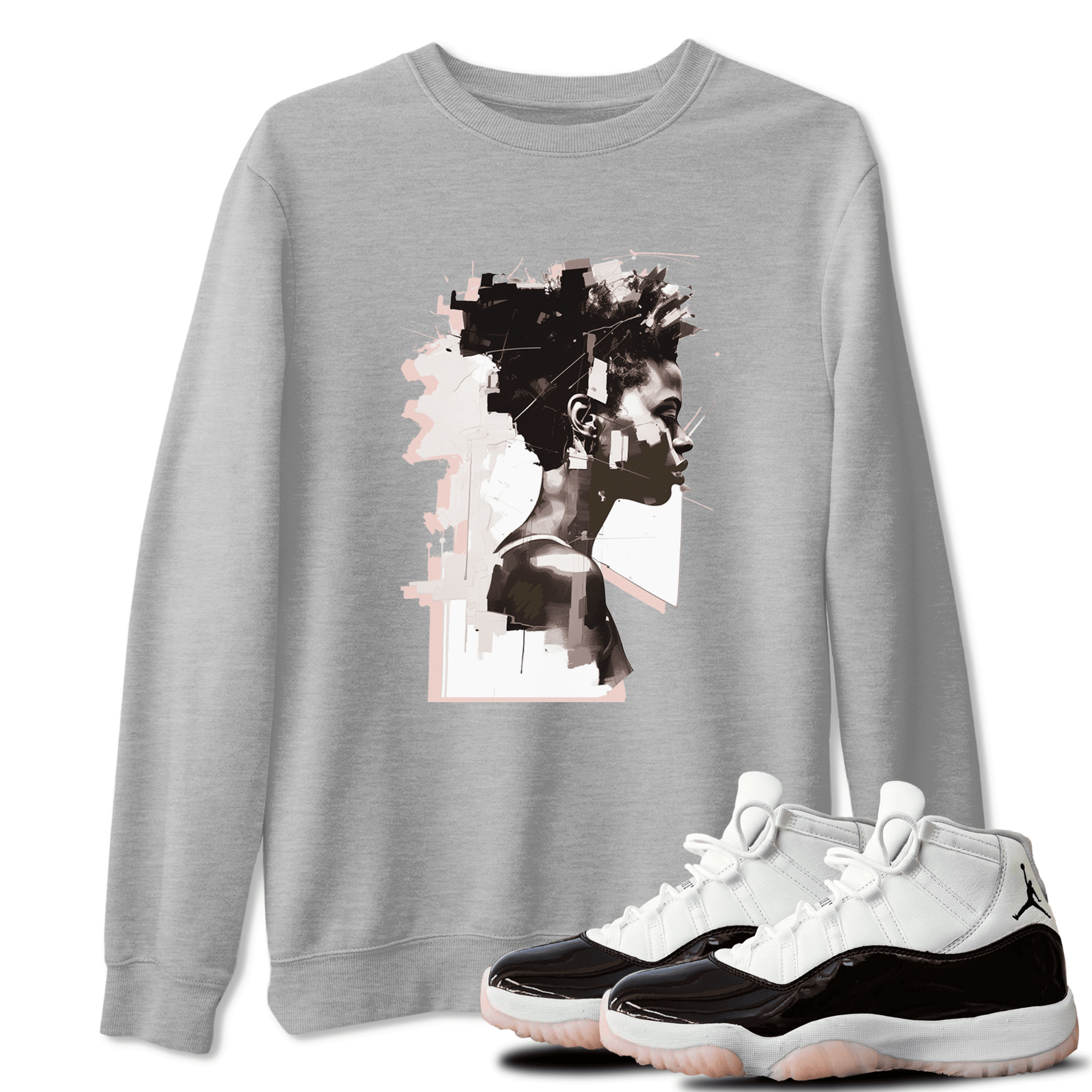 11s WMNS Neapolitan shirt to match jordans Love Memory sneaker tees Air Jordan 11 Neapolitan SNRT Sneaker Tees Sneaker Matching Shirt Unisex Heather Grey 1 T-Shirt