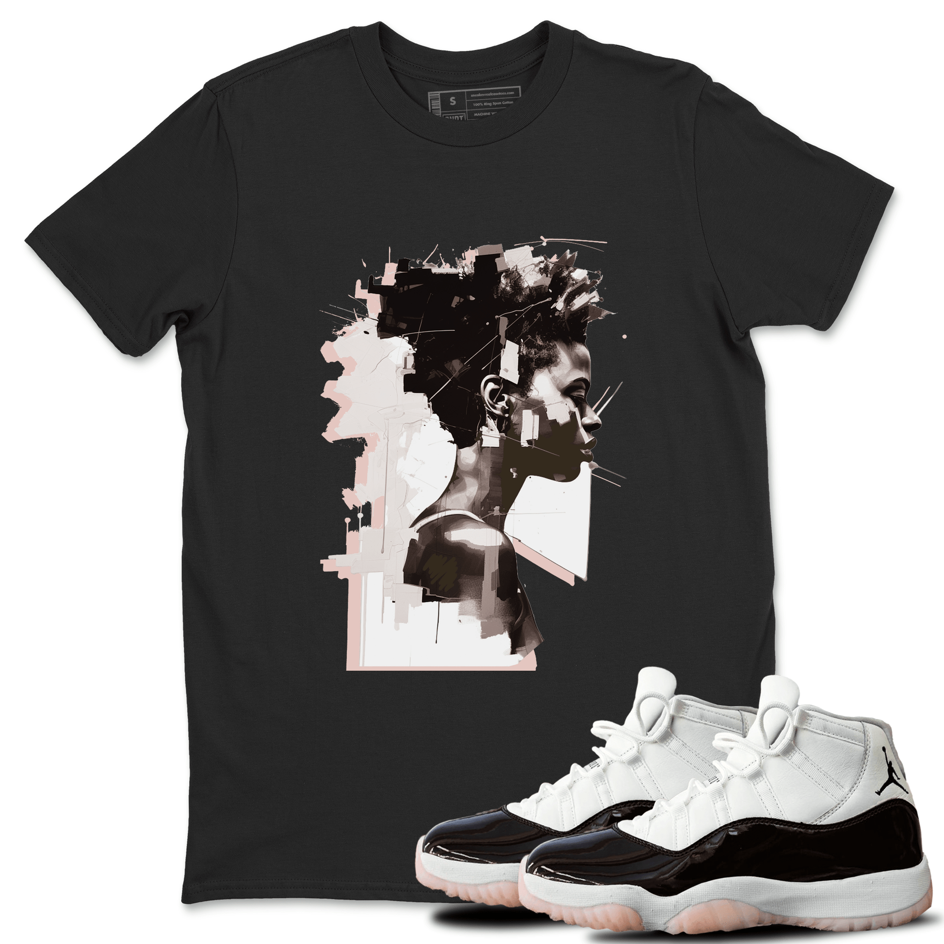 11s WMNS Neapolitan shirt to match jordans Love Memory sneaker tees Air Jordan 11 Neapolitan SNRT Sneaker Tees Sneaker Matching Shirt Unisex Black 1 T-Shirt