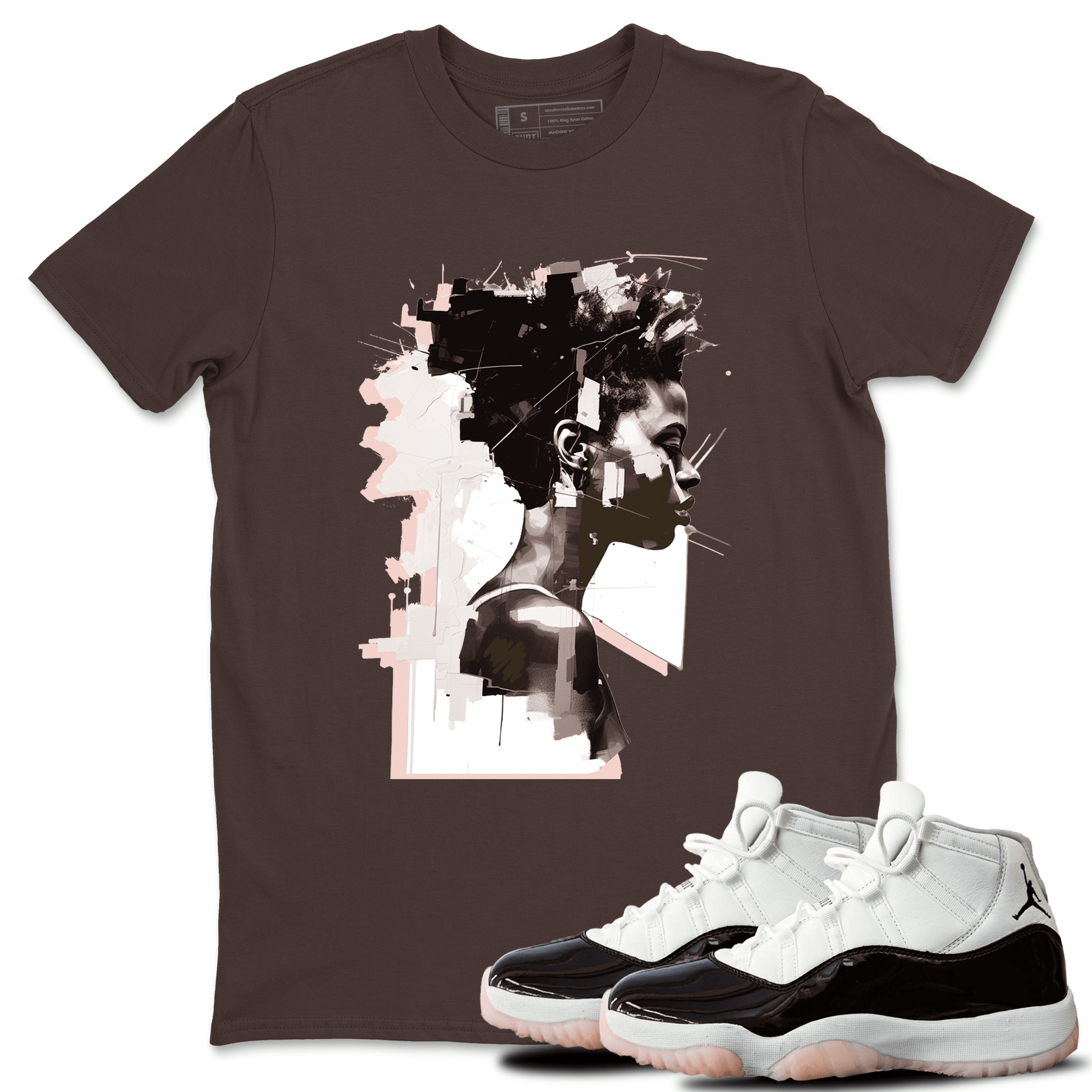 11s WMNS Neapolitan shirt to match jordans Love Memory sneaker tees Air Jordan 11 Neapolitan SNRT Sneaker Tees Sneaker Matching Shirt Unisex Dark Chocolate 1 T-Shirt