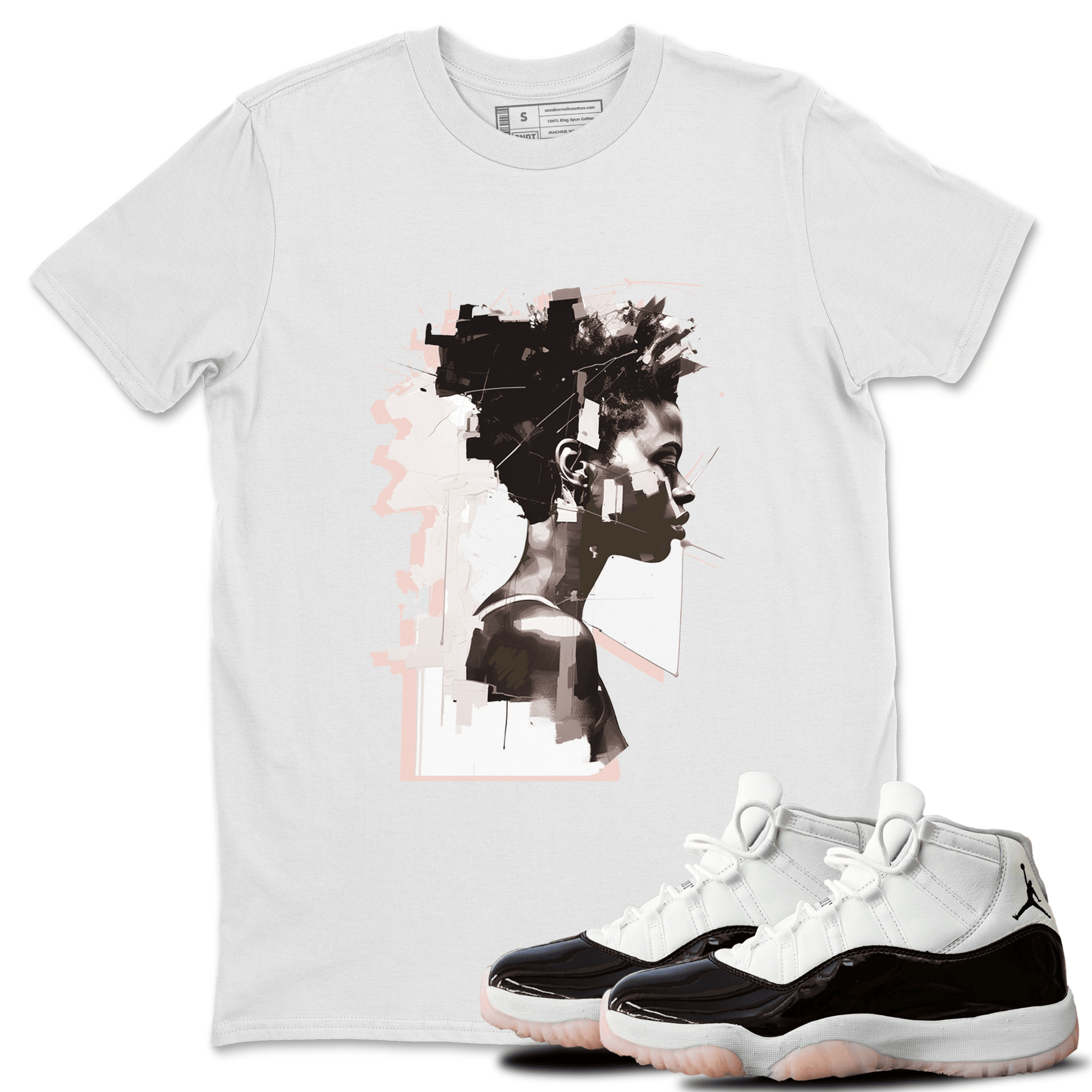 11s WMNS Neapolitan shirt to match jordans Love Memory sneaker tees Air Jordan 11 Neapolitan SNRT Sneaker Tees Sneaker Matching Shirt Unisex White 1 T-Shirt