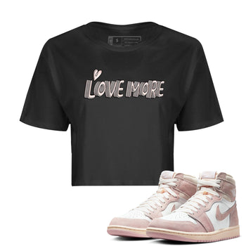 Air Jordan 1 Washed Pink Love More WMNS Cotton Sneaker Hoodie Air Jordan 1 Washed Pink Sneaker Crop Hoodie Size Chart