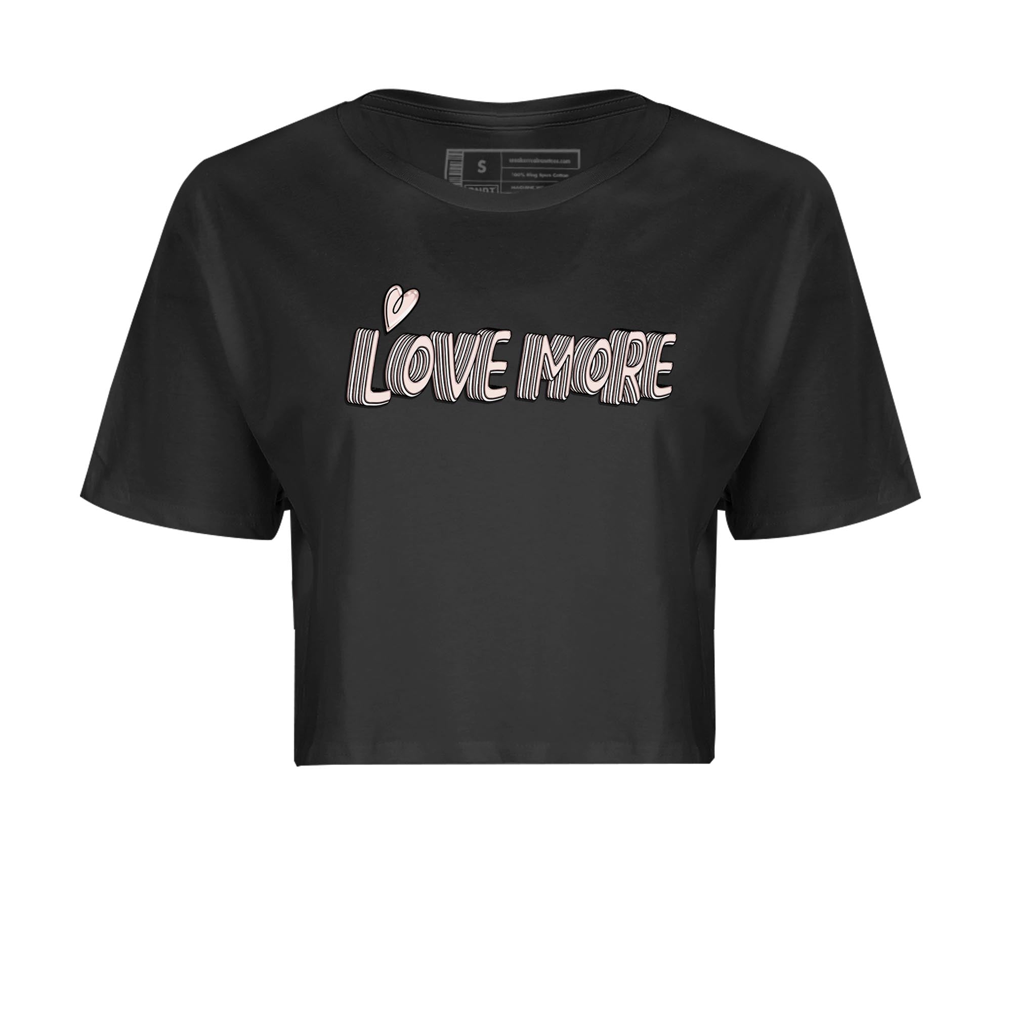 Air Jordan 1 Washed Pink Sneaker Match Tees Love More Sneaker Tees AJ1 Washed Pink Sneaker Release Tees Women's Shirts Black 2