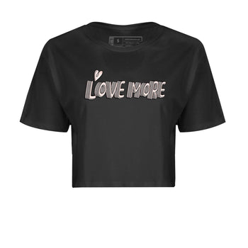 Air Jordan 1 Washed Pink Sneaker Match Tees Love More Sneaker Tees AJ1 Washed Pink Sneaker Release Tees Women's Shirts Black 2