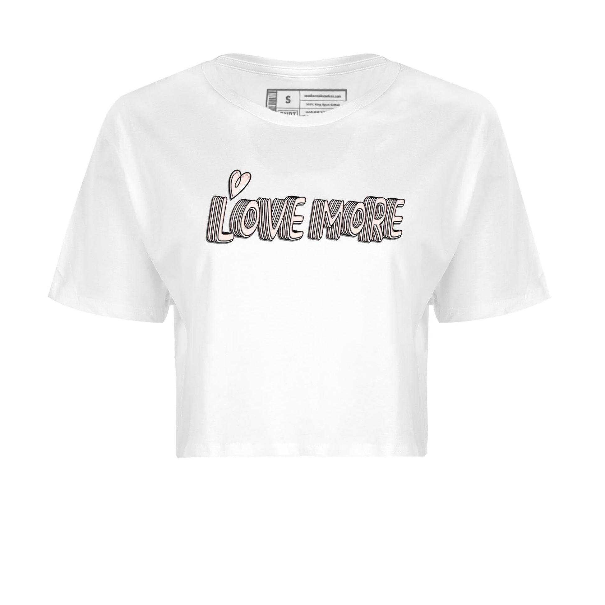 Air Jordan 1 Washed Pink Sneaker Match Tees Love More Sneaker Tees AJ1 Washed Pink Sneaker Release Tees Women's Shirts White 2