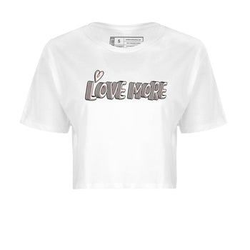 Air Jordan 1 Washed Pink Sneaker Match Tees Love More Sneaker Tees AJ1 Washed Pink Sneaker Release Tees Women's Shirts White 2