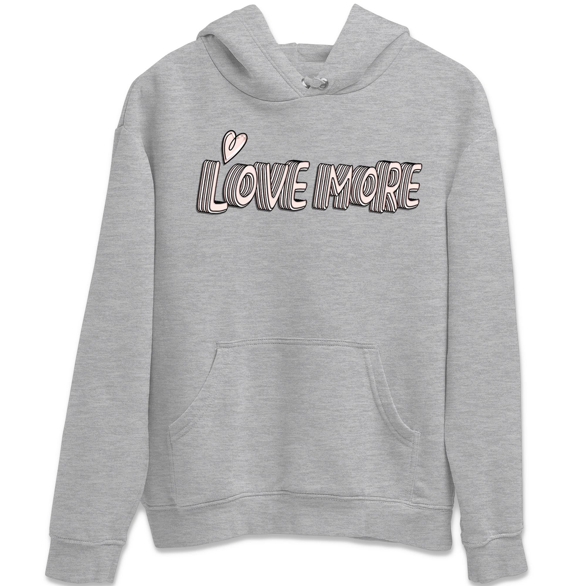 Air Jordan 1 Washed Pink Sneaker Match Tees Love More Sneaker Tees AJ1 Washed Pink Sneaker Release Tees Unisex Shirts Heather Grey 2