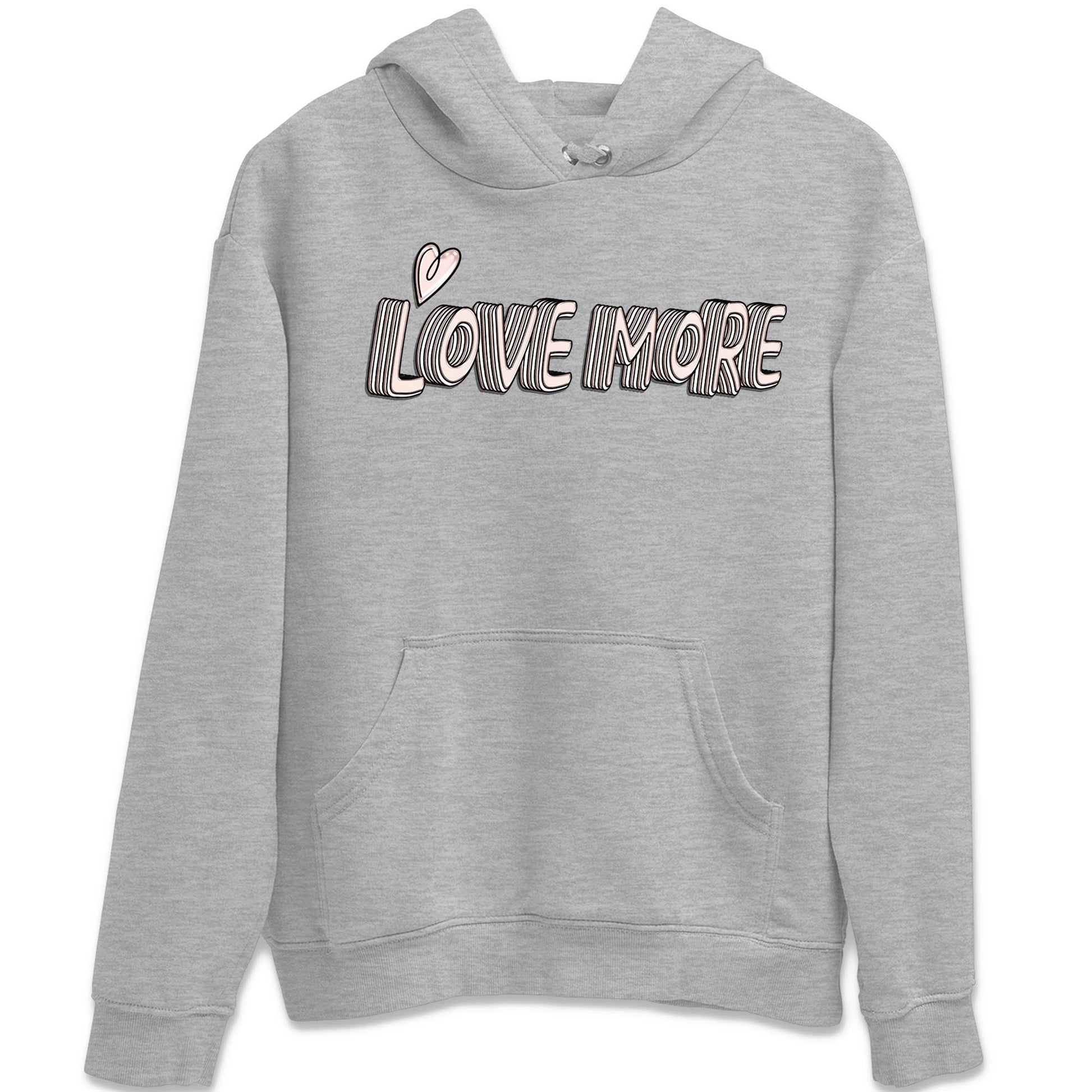 Air Jordan 1 Washed Pink Sneaker Match Tees Love More Sneaker Tees AJ1 Washed Pink Sneaker Release Tees Unisex Shirts Heather Grey 2