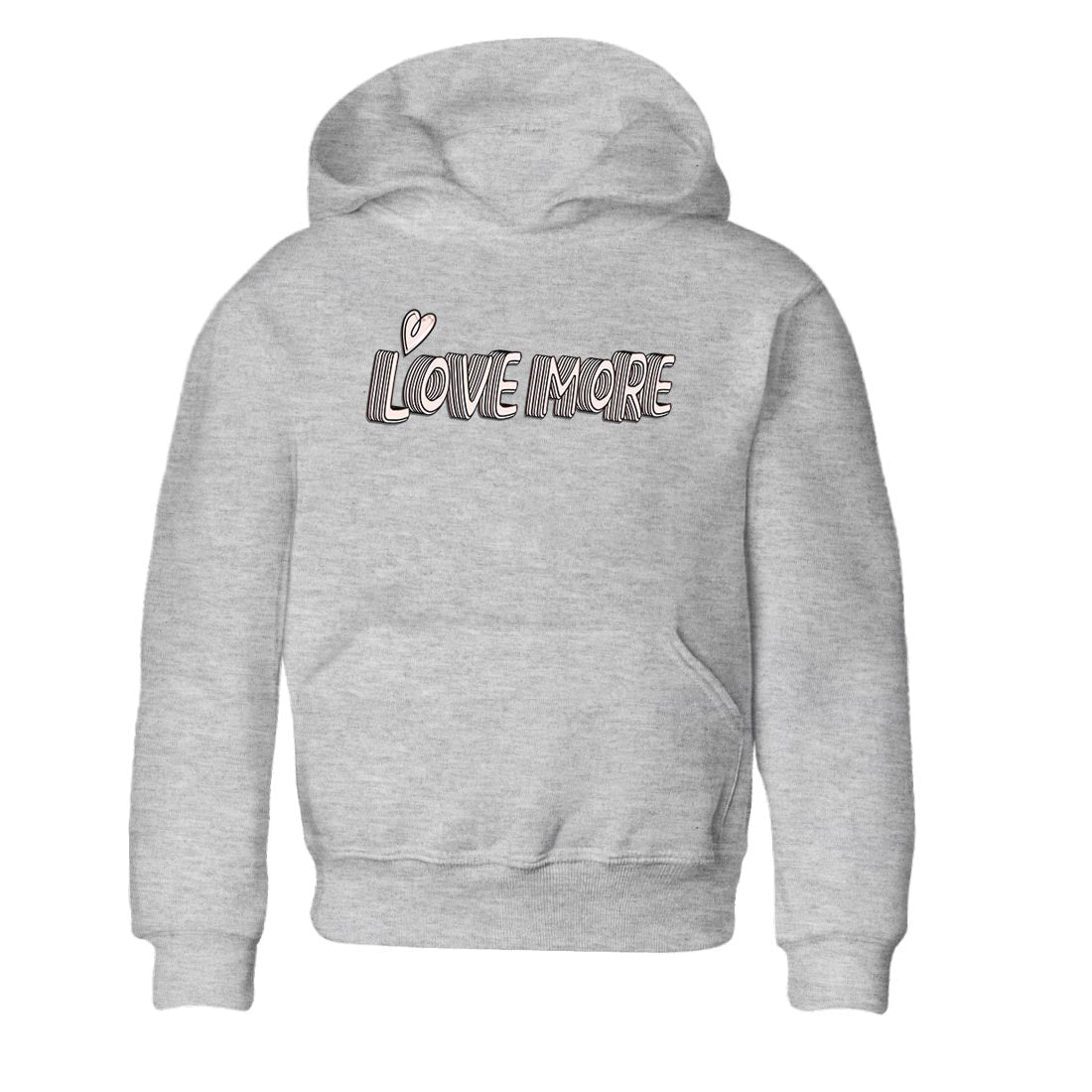 Air Jordan 1 Washed Pink Sneaker Match Tees Love More Sneaker Tees AJ1 Washed Pink Sneaker Release Tees Kids Shirts Heather Grey 2